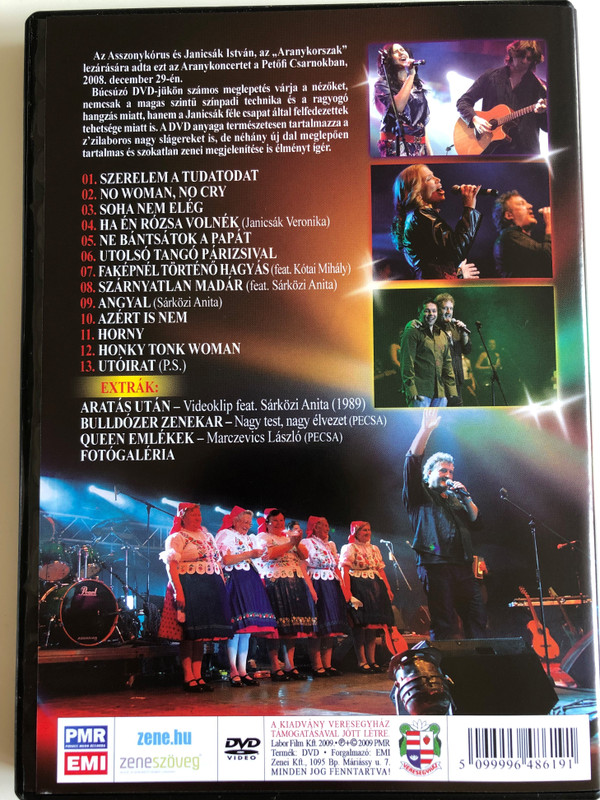 Janicsák István és a Veresegyházi Asszonykórus ‎DVD 2009 / Búcsúkoncert / Recorded in 2008 in Petőfi Hall, Budapest (5099996486191)