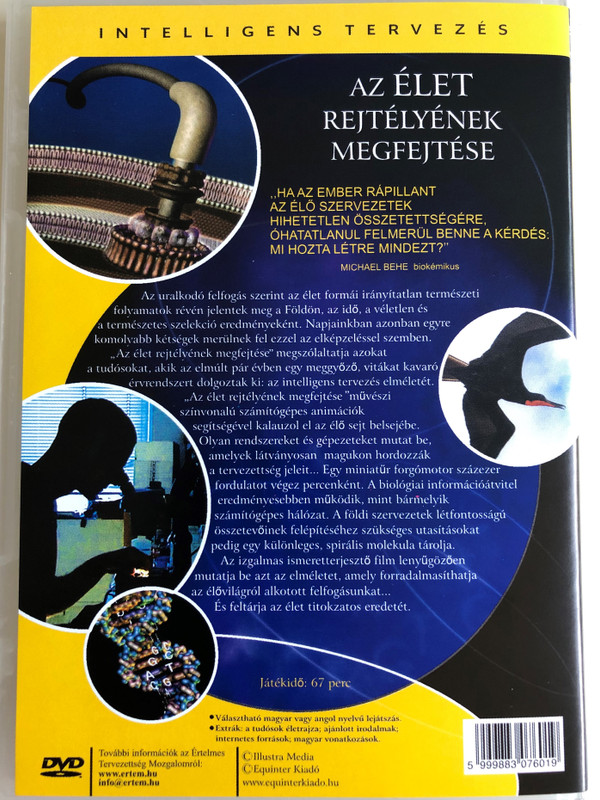 Intelligent Design - Unlocking the mystery of Life DVD / Directed by Lad Allen / Intelligens Tervezés - Az élet Rejtélyének Megfejtése / Documentary on the Scientific proof of Intelligent Design (5999883076019)