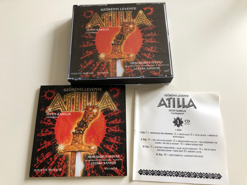 Atilla - Isten kardja by Szörényi Levente / 2x Audio CD 1993 / Directed by Koltay Gábor / Poems by Lezsák Sándor / Hungarian rock opera: Attila the Hun, God's sword / HCD 37710-11 (HCD37710-11)