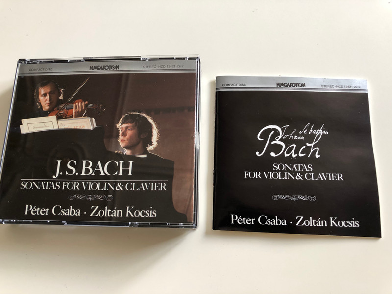 Johann Sebastian Bach ‎– Sonatas For Violin & Clavier / 2x Audio CD / Péter Csaba violin, Zoltán Kocsis piano / Hungaroton / HCD 12421-22-2 (HCD12421-22-2)