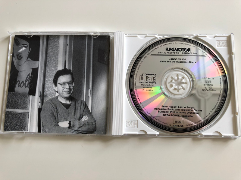János Vajda - Márió és a Varázsló (Mario and The Magician) Opera in one act / Audio CD 1990 / Hungarian Radio and Television Chorus / Budapest Philharmonic Orchestra, Conducted by Géza Török / Hungaroton / HCD 31122 (5991813112224)