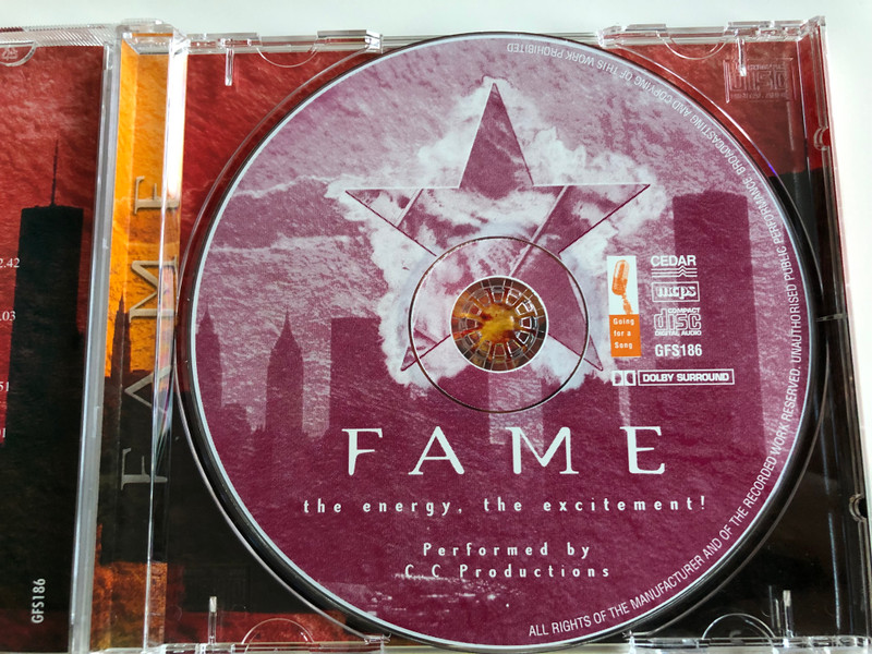 Fame - Performed by C.C Productions / includes - fame, out there on my own, red light, is it okay to call you mine / the energy, the excitement! / GFS186 (5033107118625)