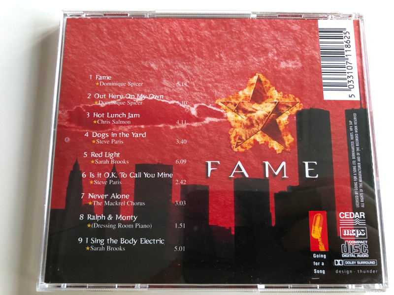 Fame - Performed by C.C Productions / includes - fame, out there on my own, red light, is it okay to call you mine / the energy, the excitement! / GFS186 (5033107118625)