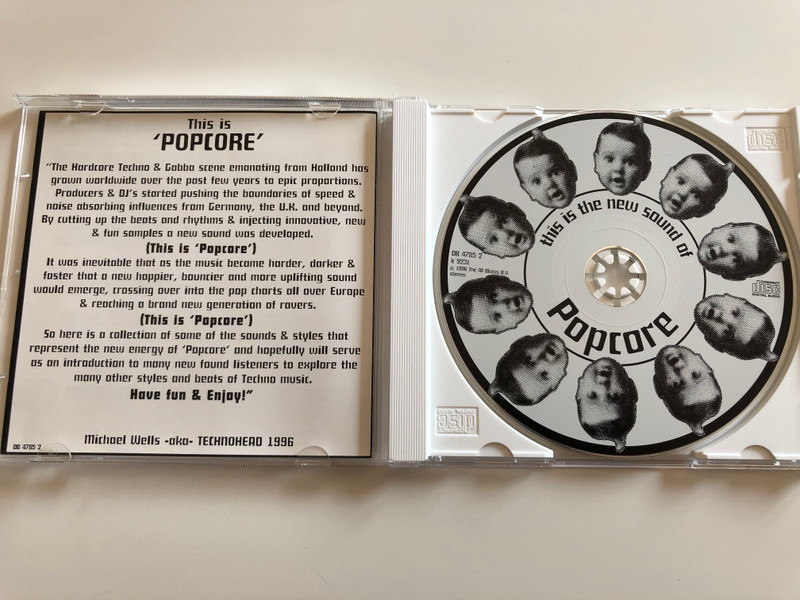 This is the new sound of Popcore / incl: technohead - back2bass - party animals - search&destroy / Audio CD 1996 / Mokum records / DB 4785 2 (016861478520)