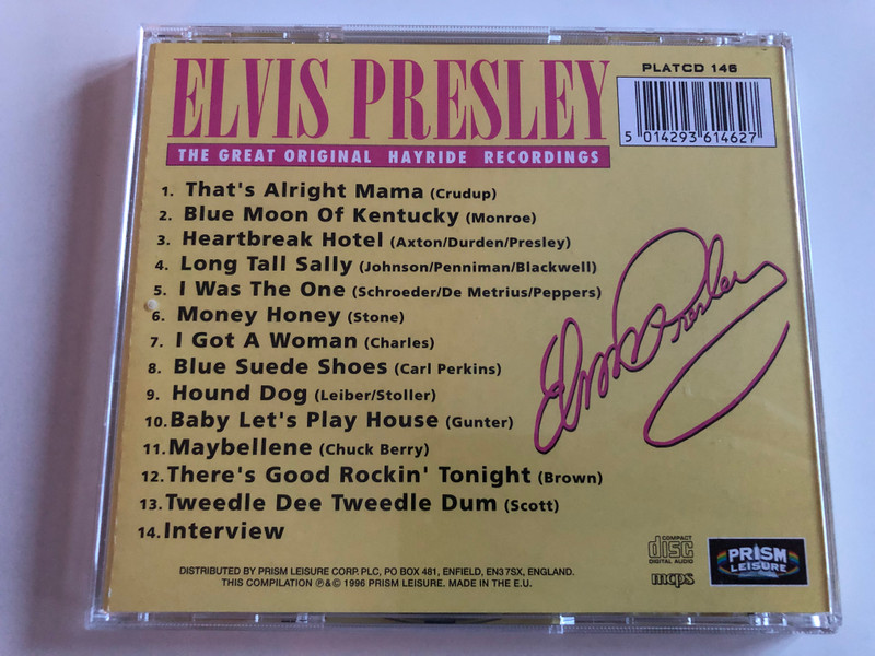 Elvis Presley - Good Rocking' Tonight / The King of Rock 'n' Roll / The Great Original Hayride Recordings / Audio CD 1996 / PLATCD 146 (5014293614627)