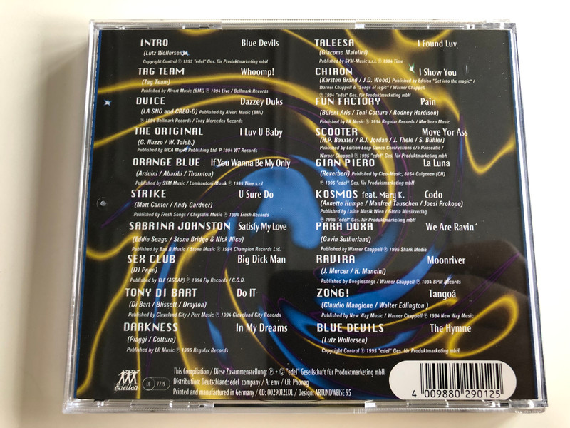 Touchdown - Fun Factory, Scooter, Tag Team, Darkness, Tony Di Bart, Orangle Blue, Para Doxa / Only available on this compilation Blue Devils Hymne / Audio CD 1995 (4009880290125)