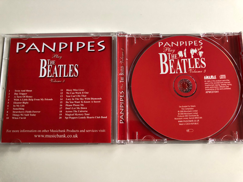 Panpipes play The Beatles Vol. 3 / includes Twist & Shout - Eleanor Rigby - Please Please Me - Something - We Can Work it Out / Audio CD 2000 / Musicbank / APWCD1041 (5029248106621)