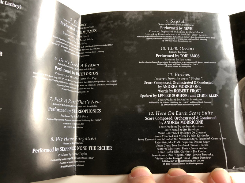 Here on Earth OST / Music from the Motion Picture / Jessica Simpson, Sixpence none the Richer, Stereophonix, Tori Amos, Andrea Morricone / Audio CD 2000 / Sony Music Soundtrax (5099749786028)
