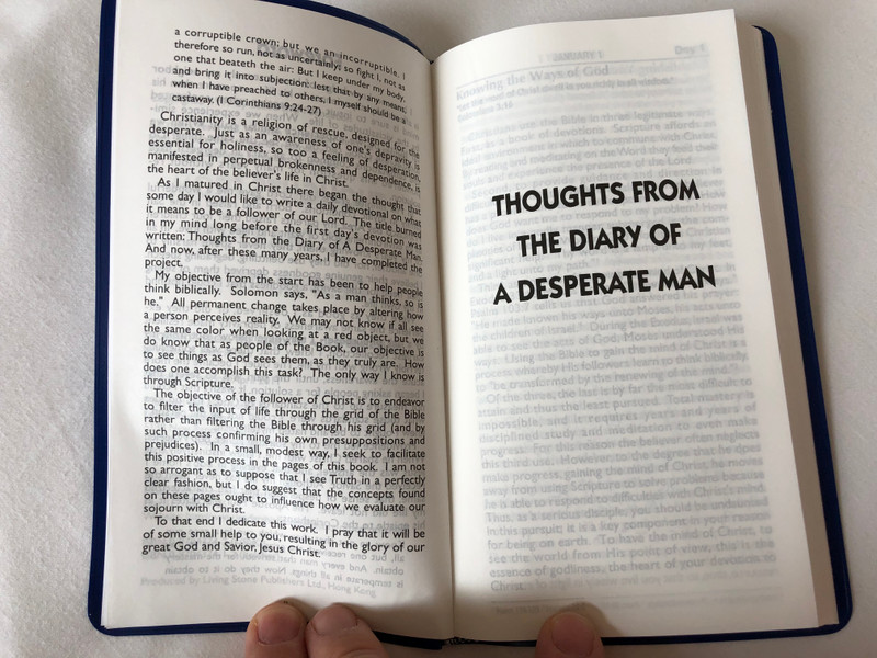 Thoughts from the diary of a desperate man - a daily devotional by Walter A. Henrichsen / 12th Edition / Leadership foundation / Blue Pvc cover / 2011 (0970437420)