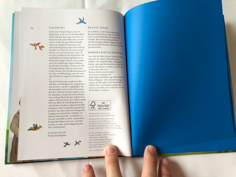 Die Kinderbibel by Barbara Bartos-Höppner, Renate Seelig / German language Children's Bible / Text by: Barbara Bartos-Höppner / Color illustrations by Renate Seelig / arsEdition / Hardcover 2017 (9783845817798)