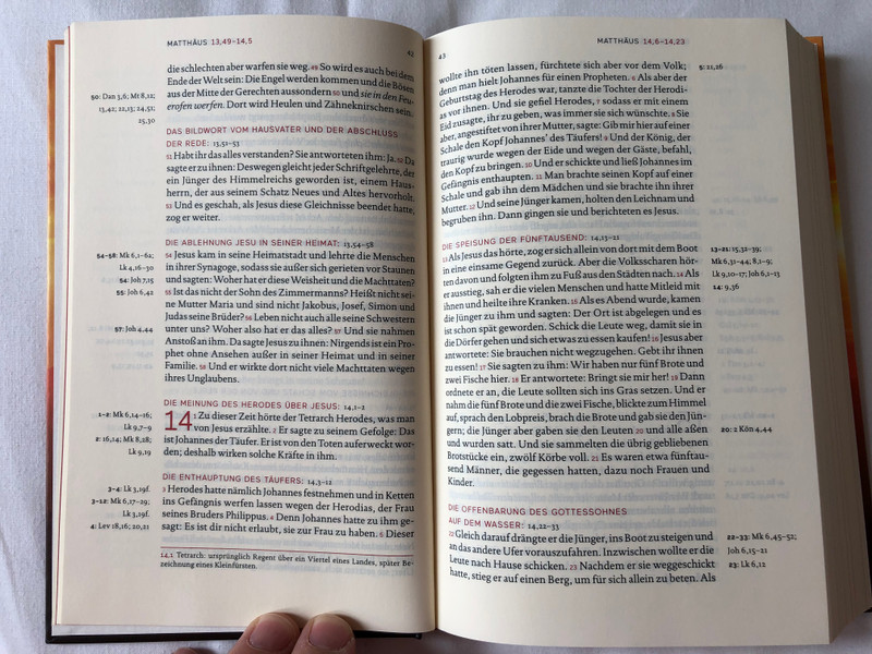 Das Neue Testament und Die Psalmen - Einheitsübersetzung / German language New Testament and Psalms - Unitary Translation / Book introductions, references, notes and maps / Hardcover / 2018 KBW (9783460440234)