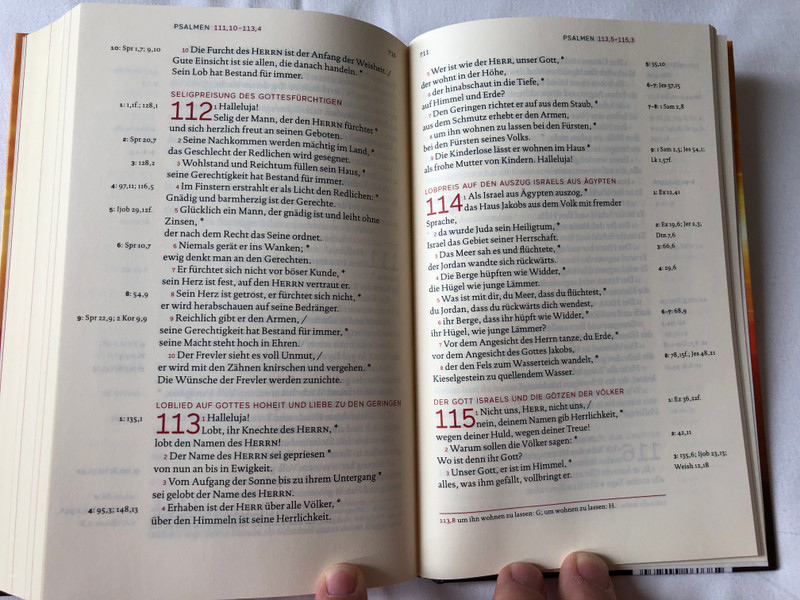 Das Neue Testament und Die Psalmen - Einheitsübersetzung / German language New Testament and Psalms - Unitary Translation / Book introductions, references, notes and maps / Hardcover / 2018 KBW (9783460440234)