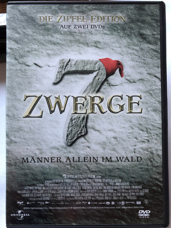 7 Zwerge – Männer allein im Wald DVD 2004 7 Dwarves – Men Alone in the Wood / Directed by Sven Unterwaldt Jr. / Starring: Otto Waalkes, Heinz Hoenig, Mirco Nontschew, Boris Aljinovic / Die Zipfel Edition 2 DVD (5050582327526)