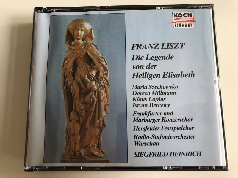 Franz Liszt - Die Legende von der Heiligen Elisabeth / Maria Szechowska, Doreen Millmann, Klaus Lapins, Istvan Bercewy / Frankfurter und Marburger Konzertchor, Hersfelder Festspielchor, Radio-Sinfonieorchester Warschau / Siegfried Heinrich / 2x Audio CD 1992 (099923129127)