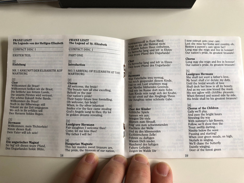 Franz Liszt - Die Legende von der Heiligen Elisabeth / Maria Szechowska, Doreen Millmann, Klaus Lapins, Istvan Bercewy / Frankfurter und Marburger Konzertchor, Hersfelder Festspielchor, Radio-Sinfonieorchester Warschau / Siegfried Heinrich / 2x Audio CD 1992 (099923129127)