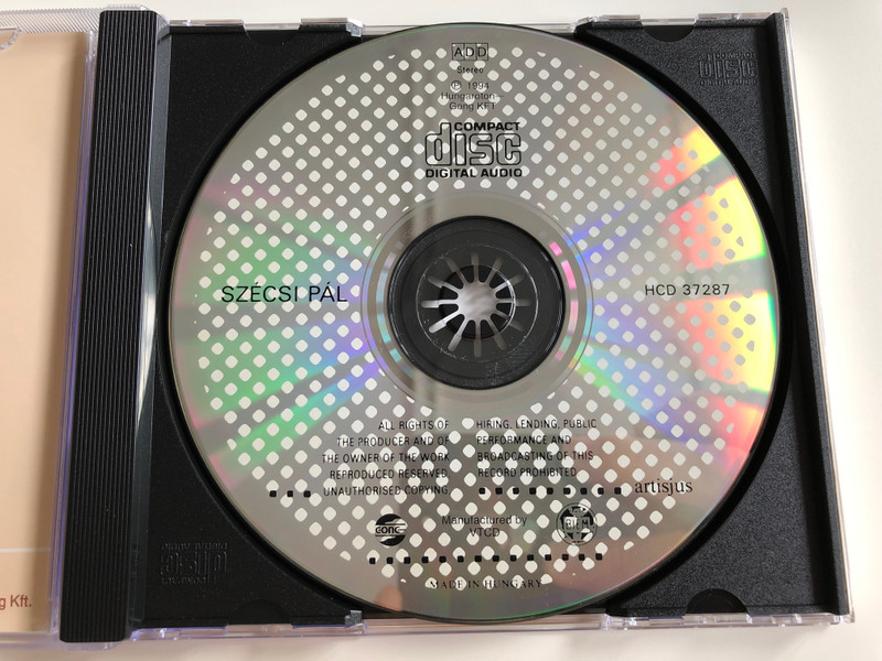 Szécsi Pál - Tárd ki Ablakod / Ne félj, Tárd ki ablakod, Kék csillag, Pillangó, Kismadár, A távollét, Szeretni Bolondulásig, Egy szál harangvirág / Audio CD 1993 / Hungaroton - Gong Kft. (HCD37287)