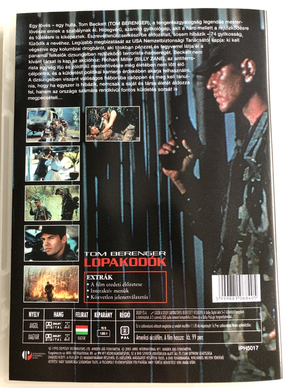Sniper DVD 1993 Lopakodók / Directed by Luis Llosa / Starring: Tom Berenger, Billy Zane, J.T. Walsh (5999881068405)