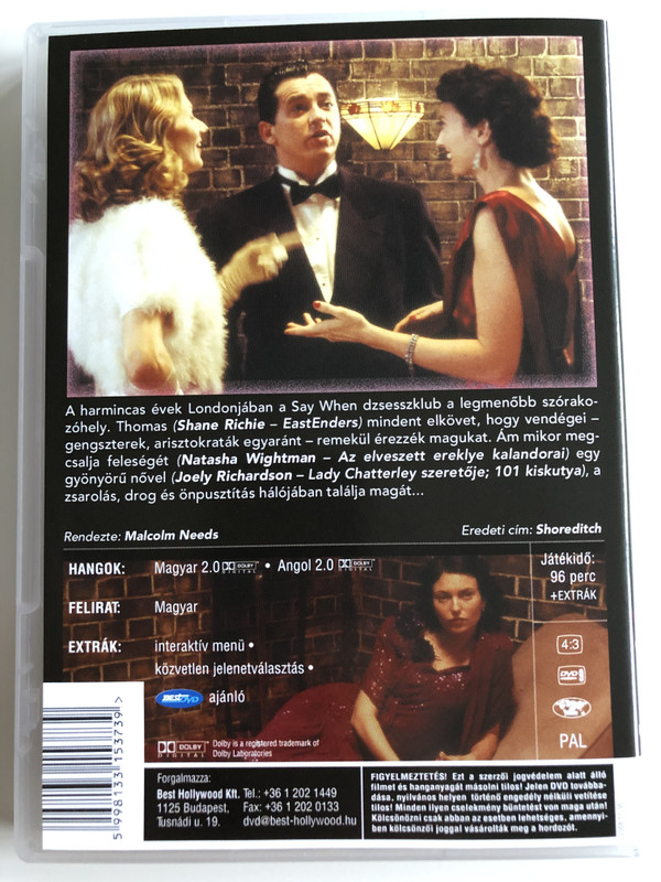 Shoreditch DVD 2003 Két nő között / Directed by Malcolm Needs / Starring: Joely Richardson, Shane Richie, Natasha Wightman (5998133153739)