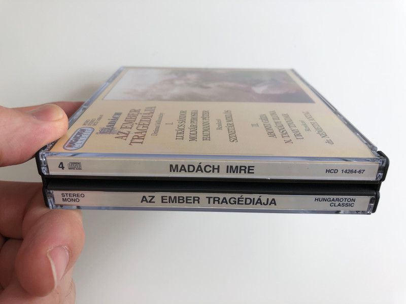  Az Ember Tragédiája (Tragedy of Man) / Directed by Miklós Szinetár, dr. Antal Németh / Audio CD 1998 / Drámai költemény / I. Lukács Sándor - Molnár Piroska - Haumann Péter / II. Abonyi Géza - N. Tasnády Ilona - Uray Tivadar / Hungaroton HCD 14264-67 / 2CD (5991811426422)