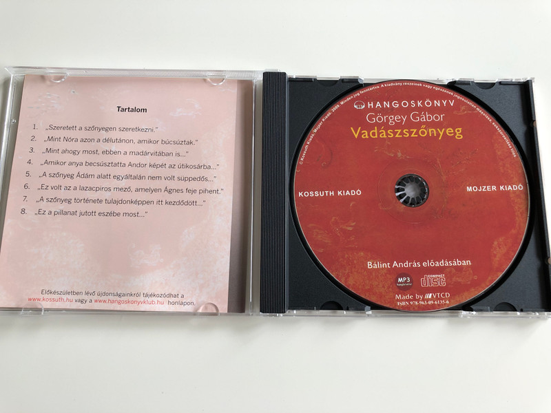 Görgey Gábor - Vadászszőnyeg / Read by Bálint András / Hungarian language MP3 Audio Book 2005 / Kossuth - Mojzer kiadó (9789630961356)