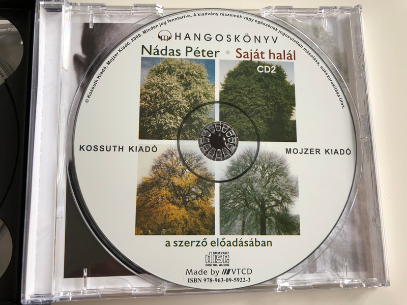 Nádas Péter - Saját halál / Hungarian language 2 CD Audio Book 2008 / Read by the Author / A szerző előadásában / Kossuth-Mojzer kiadó (9789630959223)