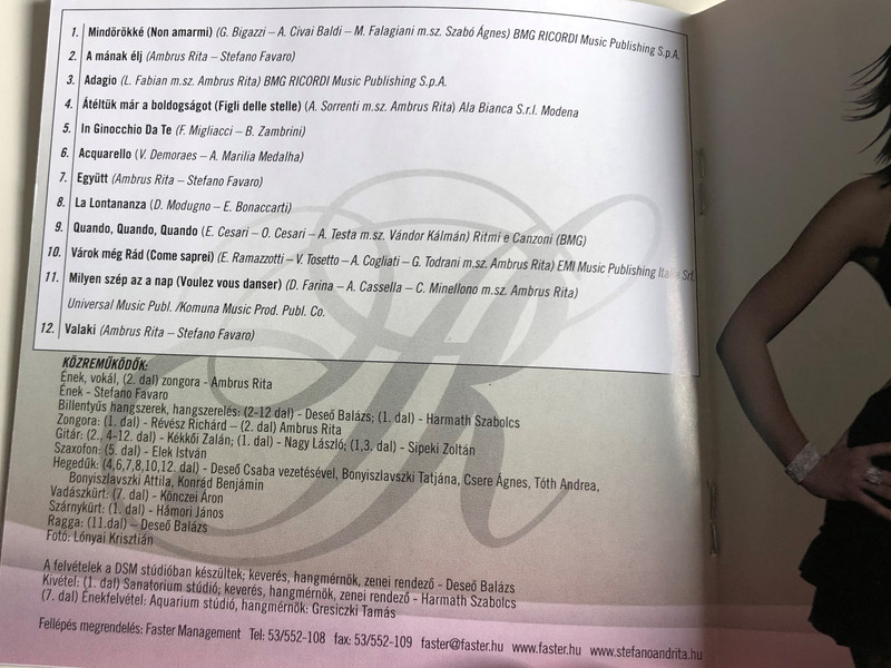 Stefano & Rita - Mindörökké (Non Amarmi) / Adagio, In Ginocchio Da Te. Acquarello, Együtt, Quando, Quando, Quando / Audio CD 2005 / Magneoton (5050467818125)