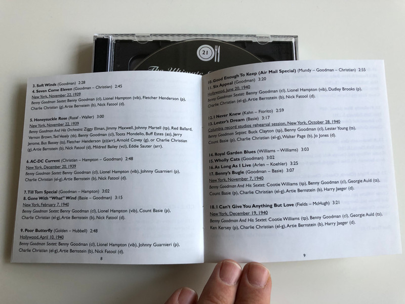 The Ultimate Jazz Archive / 4 CD- Set / Swing to BeBop - Modern Jazz / Lionel Hampton, Charlie Shavers, Charlie Christian, Dexter Gordon / Audio CD SET 2005 / Membran Music / LC12281 (4011222227775) 4 CD- Set No. 21 