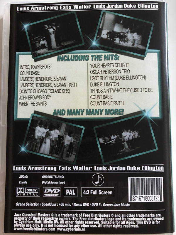 Jazz Classical Masters - Vol. 4 / DVD / Louis Armstrong, Fats Waller, Louis Jordan, Duke Ellington / Digitally remastered (8716718008123)