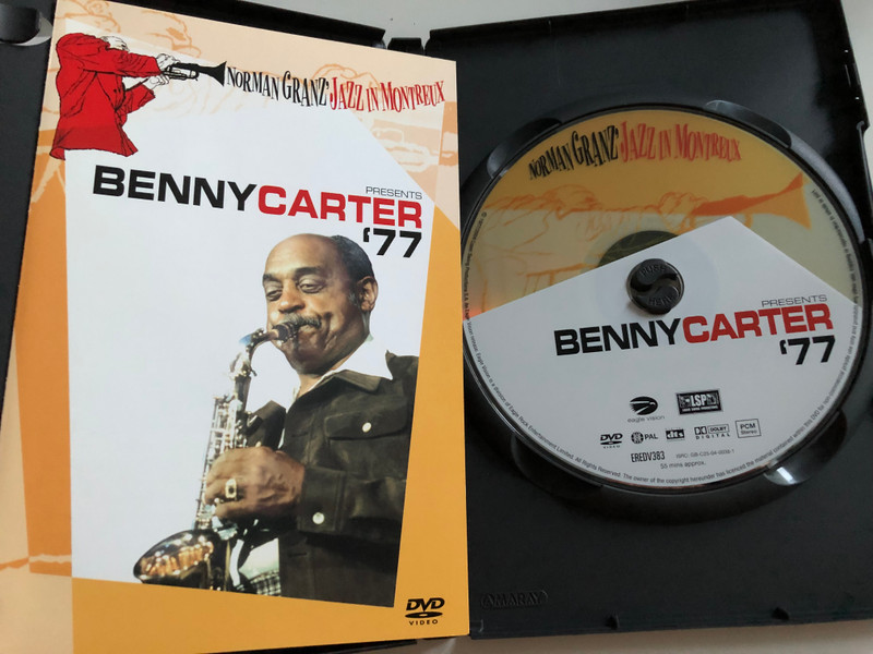 Benny Carter '77 DVD 2004 / Norman Granz' Jazz in Montreux / Three Little Words, In a Mellow Tone, Body & Soul, Here's that Rainy Day / Restored and Remastered in Dolby Digital 5.1 & DTS surround (5034504938373)
