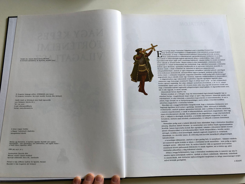 Nagy Képes Történelmi Világatlasz / Hungarian edition of Grande Atlante Storico Mondiale / Historical Atlas with Pictures With Timeline, and Word Glossary / Athenaeum 2003 (9639471035)