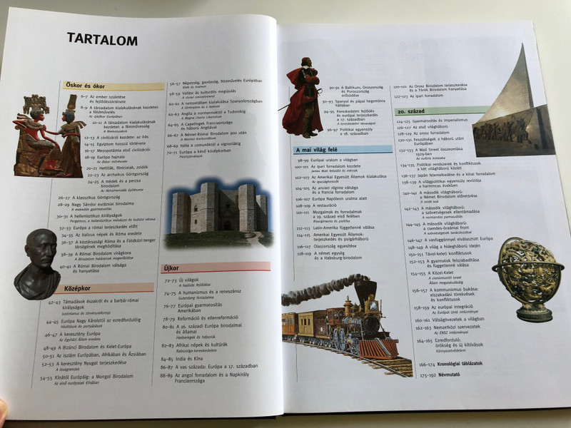 Nagy Képes Történelmi Világatlasz / Hungarian edition of Grande Atlante Storico Mondiale / Historical Atlas with Pictures With Timeline, and Word Glossary / Athenaeum 2003 (9639471035)