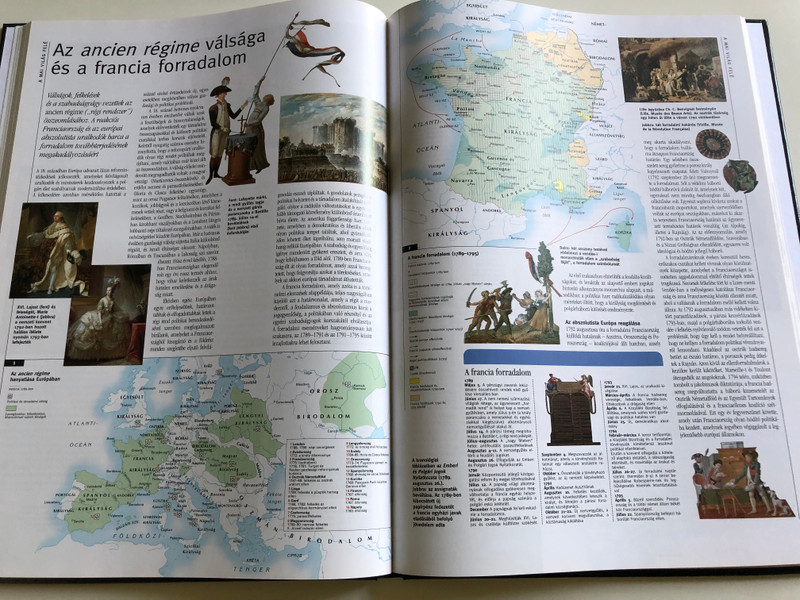 Nagy Képes Történelmi Világatlasz / Hungarian edition of Grande Atlante Storico Mondiale / Historical Atlas with Pictures With Timeline, and Word Glossary / Athenaeum 2003 (9639471035)