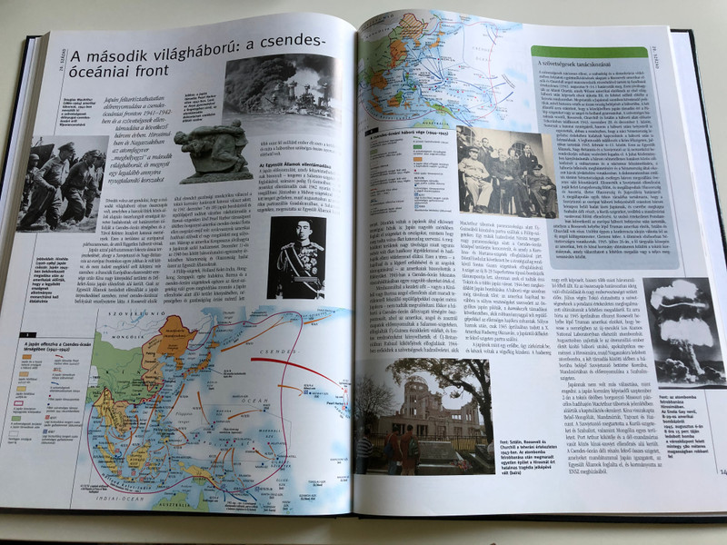 Nagy Képes Történelmi Világatlasz / Hungarian edition of Grande Atlante Storico Mondiale / Historical Atlas with Pictures With Timeline, and Word Glossary / Athenaeum 2003 (9639471035)