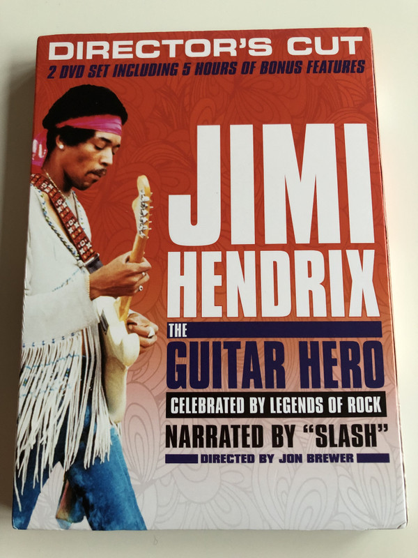 Jimi Hendrix the Guitar Hero DVD 2013 / Celebrated by Legends of Rock / Directed by Jon Brewer / Narrated by "Slash" / Director's Cut / 2 DVD set including 5 hrs of Bonus Features / (602537485796)