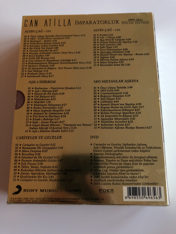 Can Atilla - Imparatorluk 2005 - 2011 "The Empire" / Special Edition 5 CD - 1 DVD - 56 Pg Exclusive Booklet / Sony Music (8698550696563)