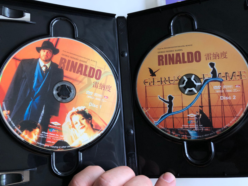 George Frideric Handel (韓德爾) - Rinaldo (里纳尔多) 2 DVD / Opera Seria in Three Acts / Prinzregententheater, Munich / Conducted by Harry Bicket / Directed for video Brian Large (4719864107607)