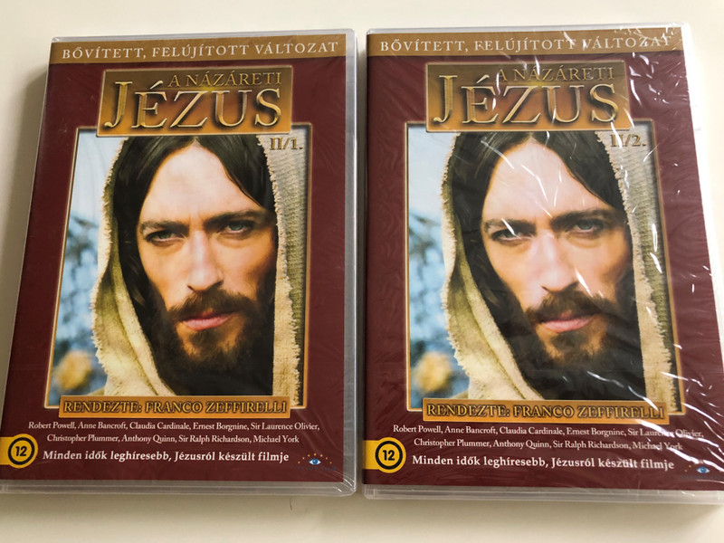 Jesus of Nazareth DVD SET 1977 A názáreti Jézus / Directed by Franco Zeffirelli / Starring: Robert Powell, Anne Bancroft, Claudia Cardinale, Valentina Cortese, Ian McShane, Sir Laurence Olivier / Extended - Remastered Edition / 2 DVD (JESUS1977-2dvdset)