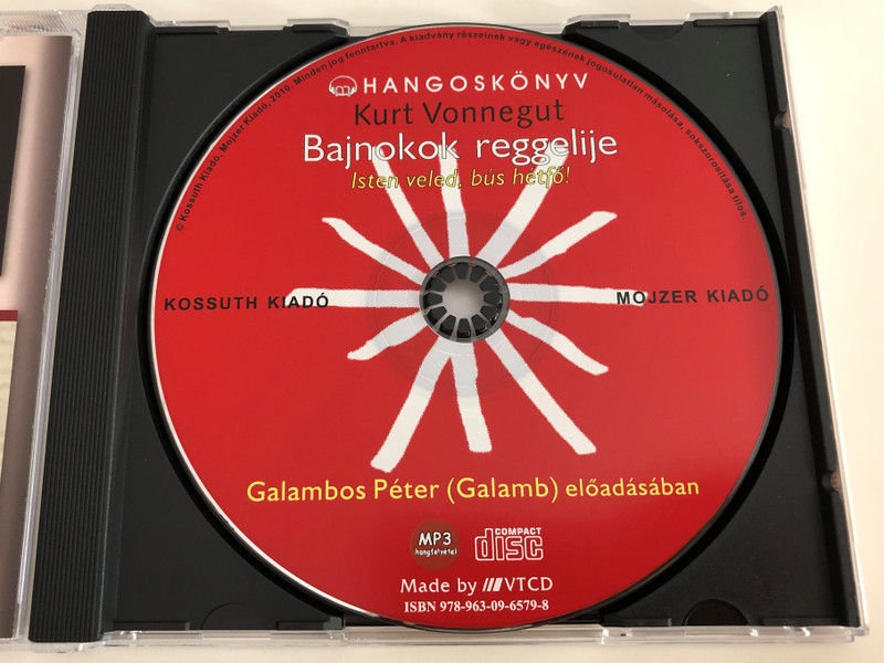 Bajnokok reggelije by Kurt Vonnegut / Hungarian Audio Book of Breakfast of Champion / Translated by Békés András / Read by Galambos Péter (Galamb) / Kossuth-Mojzer / Audio CD 2010 (9789630965798)