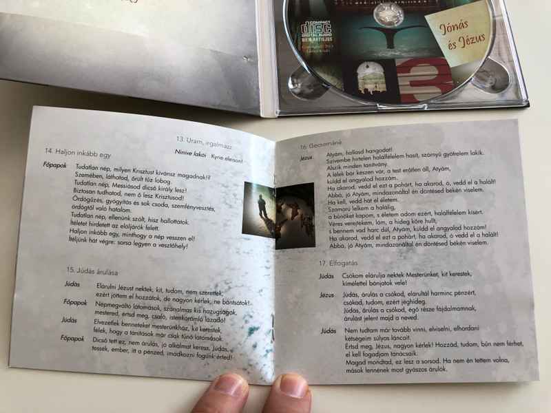 Jónás és Jézus - Rockoratórium / Júdás vívódása, Vihar, A Bűnös Asszony, Jónás imája, Uram irgalmazz, Gecsemáné, Pilátus, Heródes, A próféta panasza / Audio CD 2013 / Luther kiadó (5998272700542)