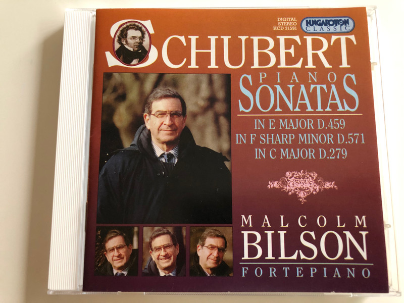 Schubert - Piano Sonatas Vol. 6 / in E Major D.459, In F sharp minor D.571, in C Major D.279 / Malcolm Bilson fortepiano / Hungaroton Classic Audio CD 2000 / HCD 31591 (5991813159120)