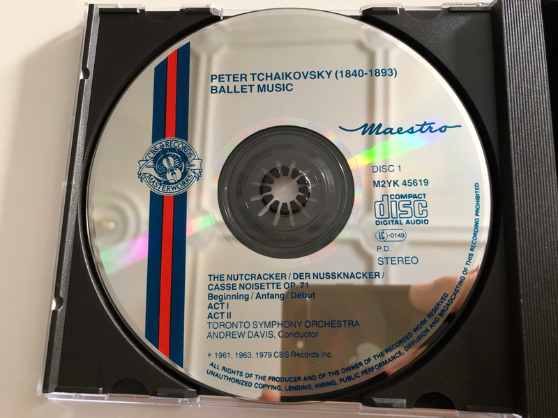 Tchaikovsky - Ballet Music / The Nutcracker, Swan Lake, Sleeping Beauty / Toronto Symphony Orchestra / Conducted by Andrew Davis / Philadelphia Orchestra / Conducted by Eugene Ormandy / 2 CD - Over 2 hours / M2Yk 45619 (5099704561929)