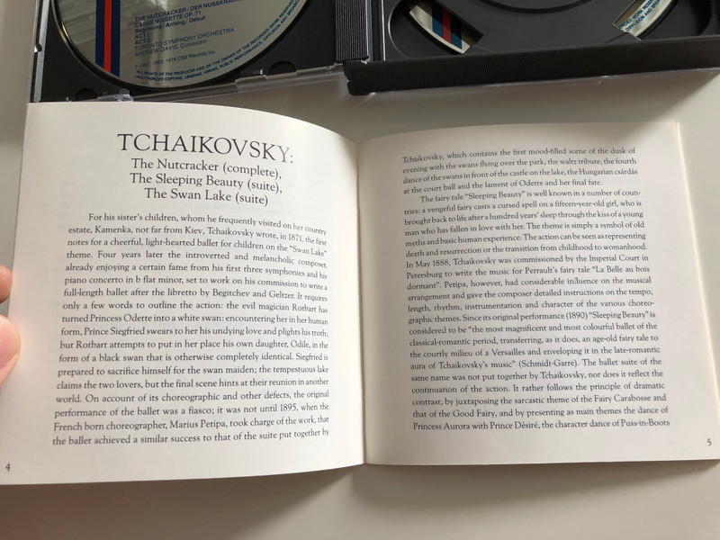 Tchaikovsky - Ballet Music / The Nutcracker, Swan Lake, Sleeping Beauty / Toronto Symphony Orchestra / Conducted by Andrew Davis / Philadelphia Orchestra / Conducted by Eugene Ormandy / 2 CD - Over 2 hours / M2Yk 45619 (5099704561929)