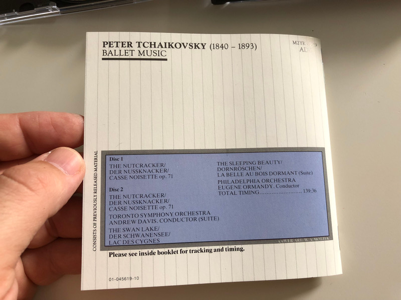 Tchaikovsky - Ballet Music / The Nutcracker, Swan Lake, Sleeping Beauty / Toronto Symphony Orchestra / Conducted by Andrew Davis / Philadelphia Orchestra / Conducted by Eugene Ormandy / 2 CD - Over 2 hours / M2Yk 45619 (5099704561929)