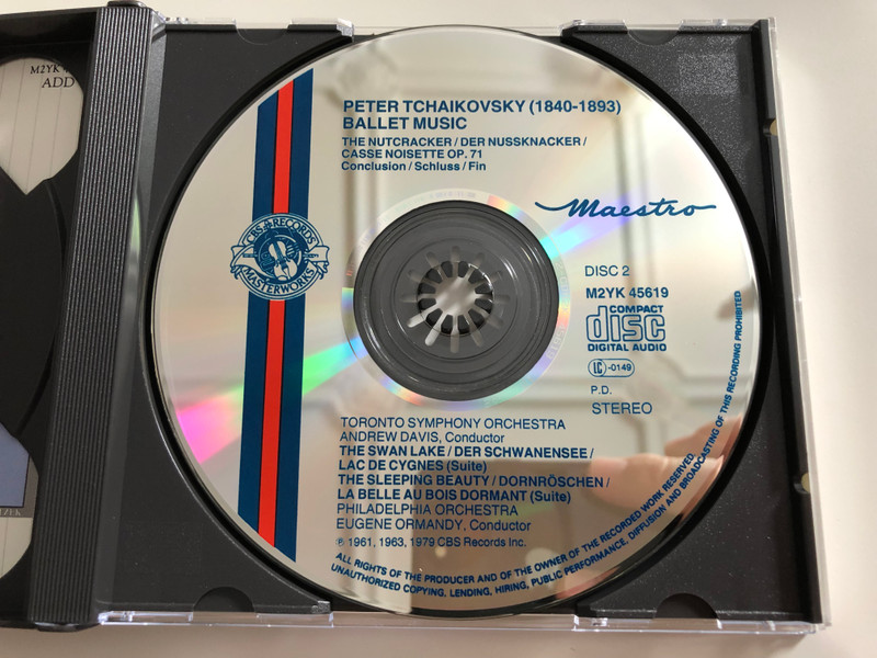 Tchaikovsky - Ballet Music / The Nutcracker, Swan Lake, Sleeping Beauty / Toronto Symphony Orchestra / Conducted by Andrew Davis / Philadelphia Orchestra / Conducted by Eugene Ormandy / 2 CD - Over 2 hours / M2Yk 45619 (5099704561929)