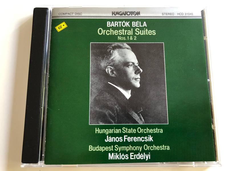 Bartók Béla - Orchestral Suites Nos. 1 & 2 / Hungarian State Orchestra / Conducted by János Ferencsik / Budapest Symphony Orchestra / Conducted by Miklós Erdélyi / HCD 31045 / Audio CD 1988 (HCD31045)