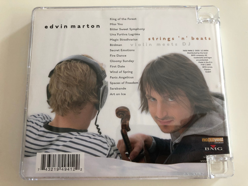 Edvin Marton - String 'n' beats / Bitter Sweet Symphony, Birdman, Gloomy Sunday, Wind of Spring / Violin meets DJ / Audio CD 2005 / BMG Classics (743219494122)