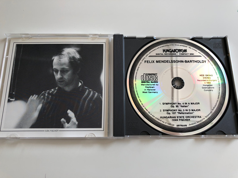 Mendelssohn - Symphony No. 4 "Italian", Symphony No. 5 "Reformation" / Hungarian State Orchestra / Conducted by Iván Fischer / Hungaroton Audio CD 1983 / HCD 12414-2