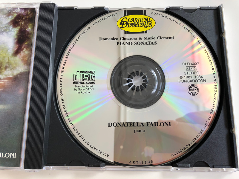 Cimarosa & Clementi - Piano Sonatas / Donatella Failoni piano / Hungaroton Classic - Classical Diamonds CLD 4037 / Audip CD 1998 (5991810403721)