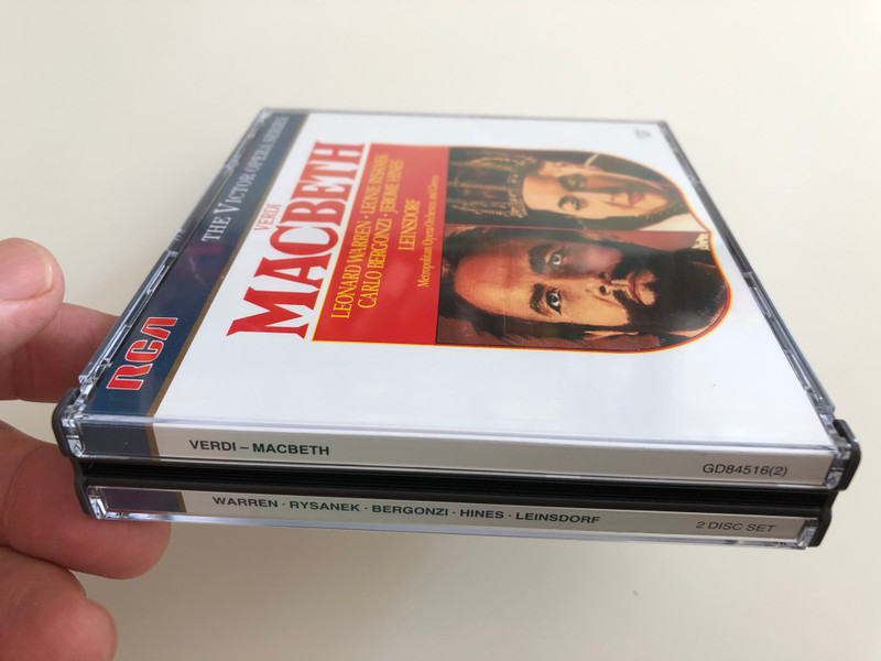 Verdi - Macbeth / Leonard Warren, Leonie Rysanek, Carlo Bergonzi, Jerome Hines / Conductor: Erich Leinsdorf / Metropolitan Opera Orchestra and Chorus / The Victor Opera Series / 2 Disc SET / GD84516(2) (0035628451620)