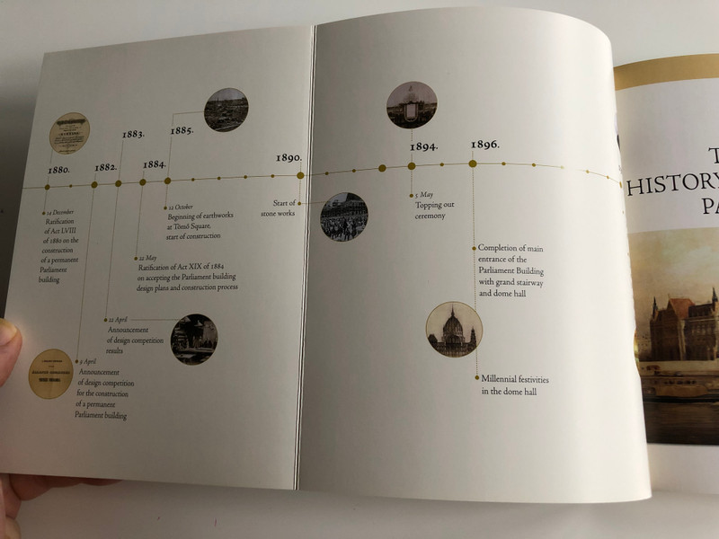 The Architectural History of the Hungarian Parliament Building by Dorottya Andrássy / Parliament Guide Books / Országház Kiadó 2018 (9786155674075)